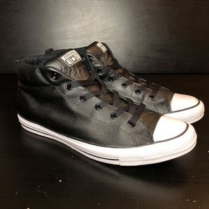 Converse All Star Leather Low Top Padded Ankle